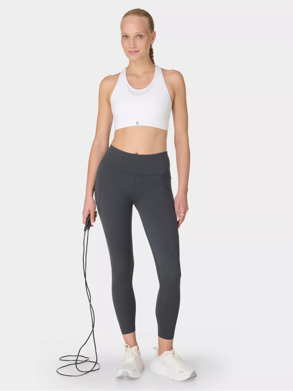 Sweaty Betty Power Grey High-Waist 7/8 Performance Leggings Like-New Size - 4